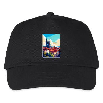Brünn Tschechische Republik Vintage Reiseplakat Souvenir - Kinder Basecap - Schwarz - Vorne