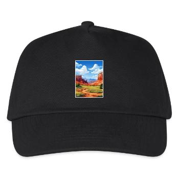 Capitol Reef National Park Vintage Reiseposter - Kinder Basecap - Schwarz - Vorne