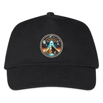 Ufo Alien Pyramids Logo - Kids’ Baseball Cap - black - Front
