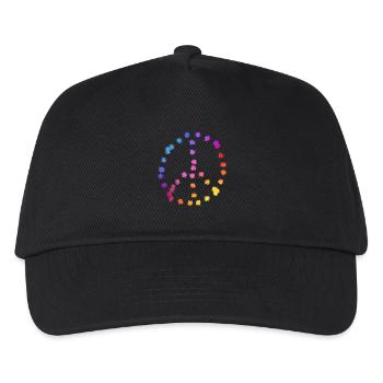 PEACESYMBOLYMUTICKOLOR - Kids’ Baseball Cap - black - Front
