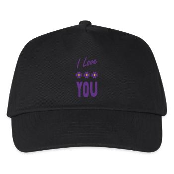 ICH HABE GERADE GEHEIRATET. Junggesellinnenabschied. HEILIGER VALENTINSTAG. PAAR. LIEBE - Kinder Basecap - Schwarz - Vorne