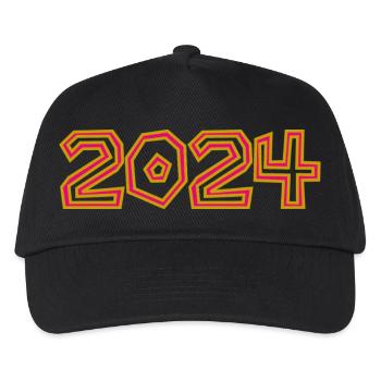 2024. YEAR. HAPPY NEW YEAR. NEW YEAR'S EVE - Kids’ Baseball Cap - black - Front