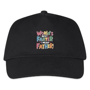 Der beste Vater der Welt, ich meine Vater! - Kinder Basecap - Schwarz - Vorne