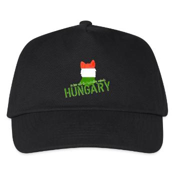Ungarn Schakal Fuchs - Kinder Basecap - Schwarz - Vorne