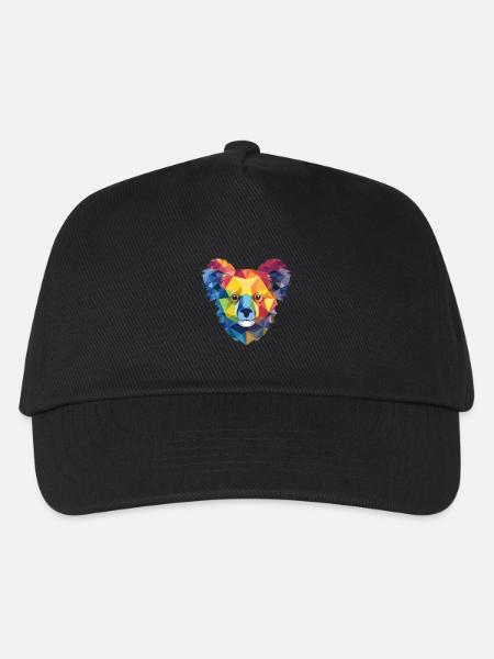 Koala buntes Aquarell Tier Haustier Illustration - Kinder Basecap - Schwarz