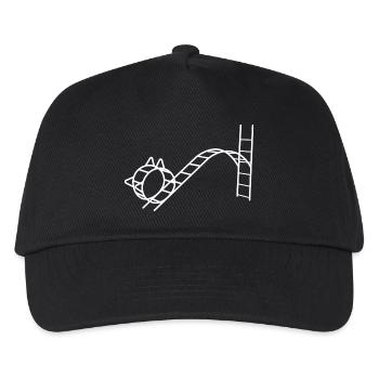 Katze Ungarn - Kinder Basecap - Schwarz - Vorne