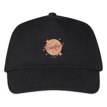 Frankfurt am Main Retro Vintage Design Diskokugel - Kinder Basecap - Schwarz - Vorne
