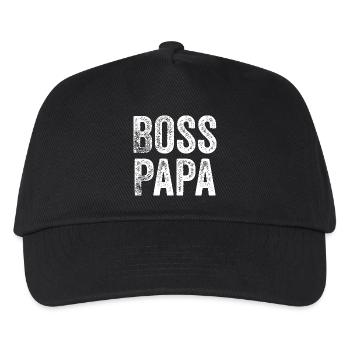 lustiger Chef-Spruch - Kinder Basecap - Schwarz - Vorne