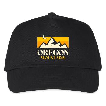 Oregon Mountain USA Staat Amerika Reisen Oregonian - Kinder Basecap - Schwarz - Vorne