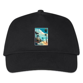 Mission Beach Kalifornien Vintage Reiseposter WPA - Kinder Basecap - Schwarz - Vorne