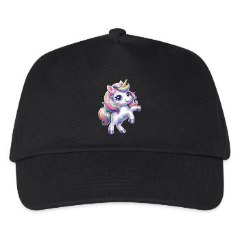 Kleines Einhorn - Kinder Basecap - Schwarz - Vorne