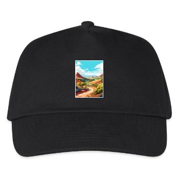 Mount Scott Texas Vintage Reiseposter Souvenir - Kinder Basecap - Schwarz - Vorne