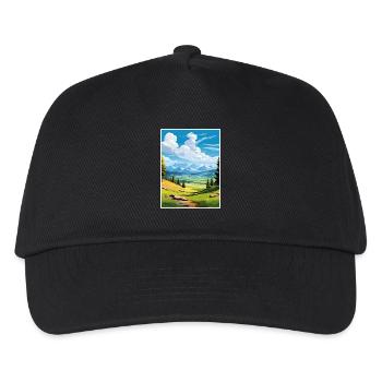 Sierra Nevada Nationalpark Vintage Reiseposter - Kinder Basecap - Schwarz - Vorne