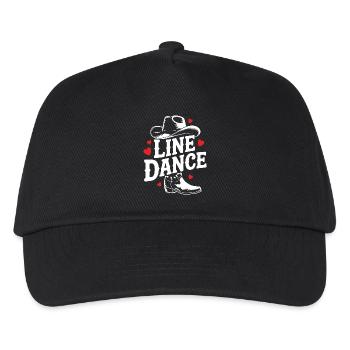 Line Dance mein Hobby - meine Passion - mein Ding - Kinder Basecap - Schwarz - Vorne