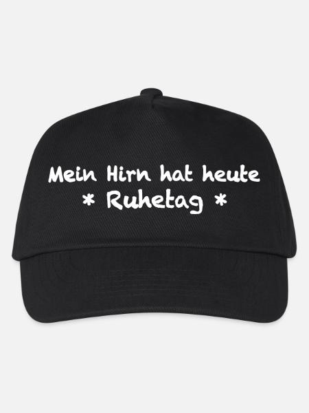 Mein Hirn hat heute Ruhetag - Kinder Basecap - Schwarz