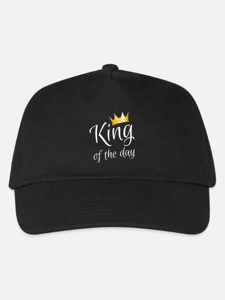 King of the Day - Geburtstagskönig mit Krone - Kinder Basecap - Schwarz