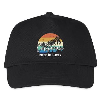 California Piece Of Haven USA Staat Amerika kalifo - Kinder Basecap - Schwarz - Vorne