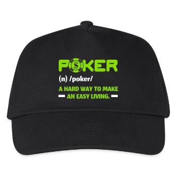 Poker Ein harter Weg, seinen Lebensunterhalt zu ve - Kinder Basecap - Schwarz - Vorne