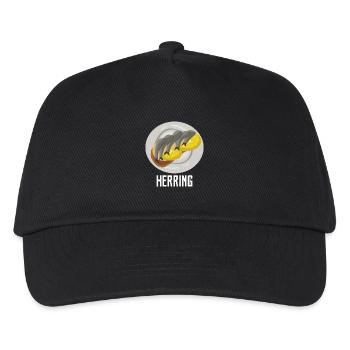 Schimmernder Hering Feinschmecker - Kinder Basecap - Schwarz - Vorne