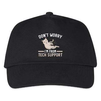 Keine Sorge, ich bin vom technischen Support - Kinder Basecap - Schwarz - Vorne