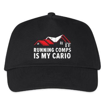 Comps laufen zu lassen ist mein Cardio Haus Immobi - Kinder Basecap - Schwarz - Vorne