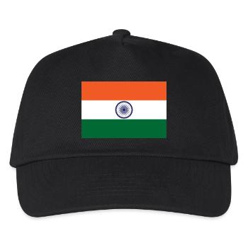 Indien - Kinder Basecap - Schwarz - Vorne
