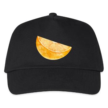 Orange - Kinder Basecap - Schwarz - Vorne