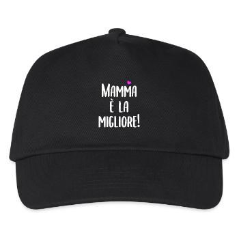 Mamma È La Migliore - Kinder Basecap - Schwarz - Vorne