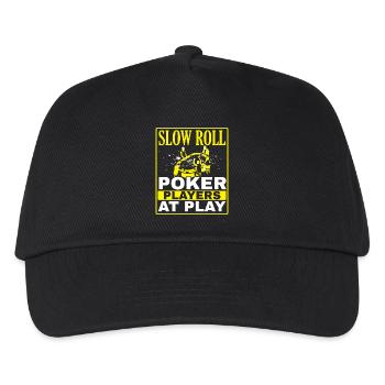 Langsam rollende Pokerspieler beim Glücksspiel im - Kinder Basecap - Schwarz - Vorne