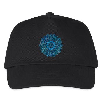 Mandala - Blau - Kinder Basecap - Schwarz - Vorne