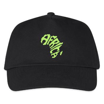 Afrika Kontinent - Kinder Basecap - Schwarz - Vorne