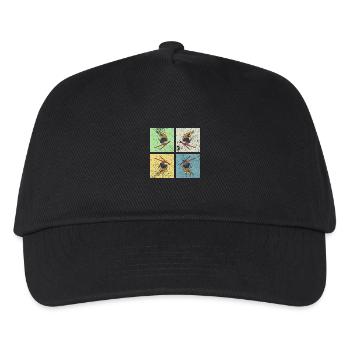 Skifahren Retro - Kinder Basecap - Schwarz - Vorne