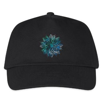 Mandala - Blau - Kinder Basecap - Schwarz - Vorne