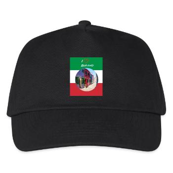 I Love Burano - Kinder Basecap - Schwarz - Vorne