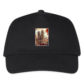 Westminster Abbey London Vintage Reiseposter WPA - Kinder Basecap - Schwarz - Vorne