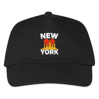 New York USA Amerika New Yorker Empire Stater - Kinder Basecap - Schwarz - Vorne
