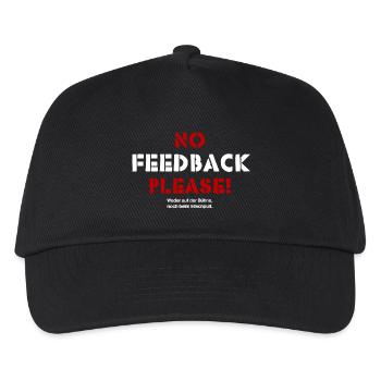 No Feedback Please für Tontechniker und Musiker - Kinder Basecap - Schwarz - Vorne
