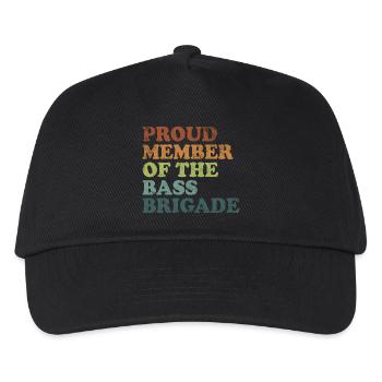Proud Member of the Bass Brigade - retro dark - Kinder Basecap - Schwarz - Vorne