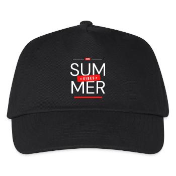 Summer Vibes Modern Motivation - Kinder Basecap - Schwarz - Vorne