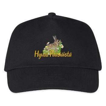 hyvää pääsiäistä Frohe Ostern - Kinder Basecap - Schwarz - Vorne