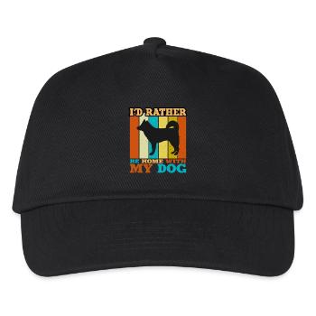 Alaskan Klee Kai Hundeliebhaber Silhouette Retro Sonnenuntergang - Kinder Basecap - Schwarz - Vorne