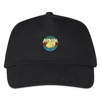 Badeente Retro - Kinder Basecap - Schwarz - Vorne
