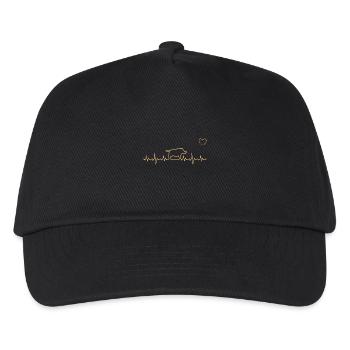 Schwein Wildschwein - Kinder Basecap - Schwarz - Vorne