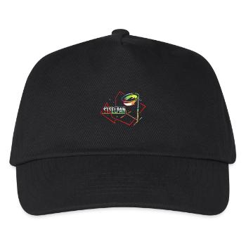 Pulsierender Steelpan Trommelklang - Kinder Basecap - Schwarz - Vorne