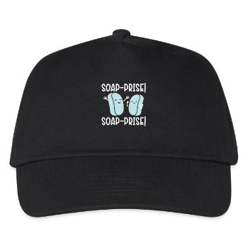 Seifen-Perle! Seifen-Perle! Einseifen Seifenherste - Kinder Basecap - Schwarz - Vorne