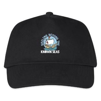 Segeln jenseits der bekannten Meere Kolumbus-Tag - Kinder Basecap - Schwarz - Vorne