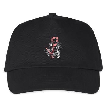 Beherzte Kendo Schwertkämpferin - Kinder Basecap - Schwarz - Vorne
