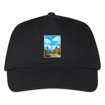 Calgary Kanada Vintage Reiseposter WPA Souvenir - Kinder Basecap - Schwarz - Vorne