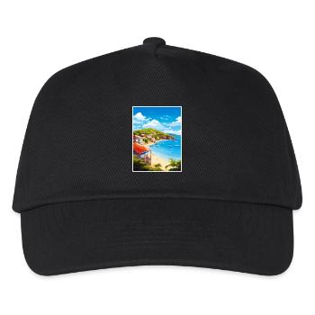 Antigua und Barbuda Karibik Reiseplakat - Kinder Basecap - Schwarz - Vorne