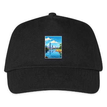 Brisbane Australien Vintage Reiseposter Souvenir - Kinder Basecap - Schwarz - Vorne
